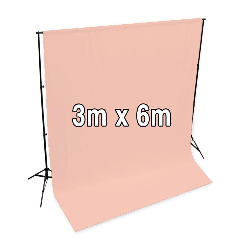 Pastel Palette Cotton Muslin Backdrop 3M x 6M - Pink Salmon