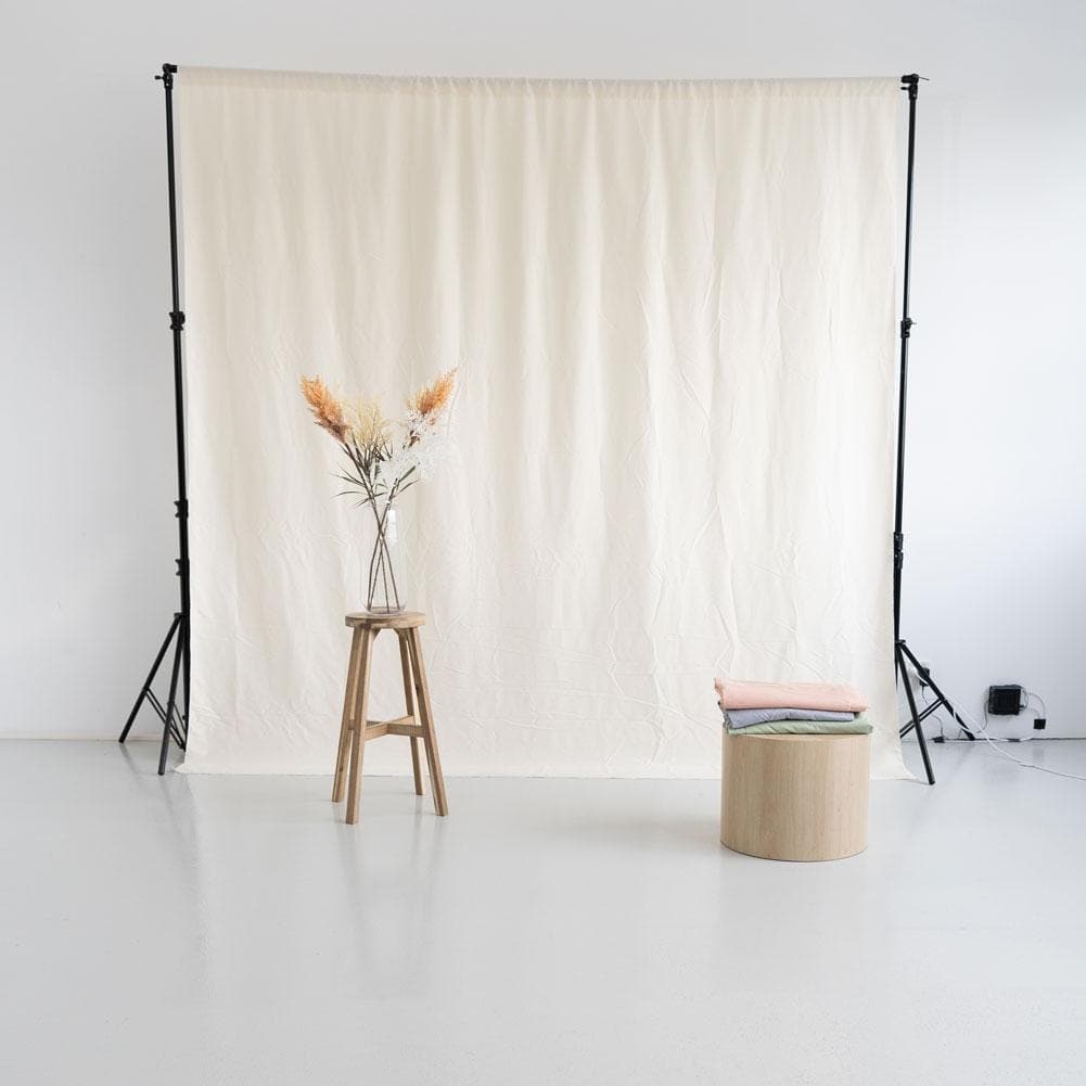 'Pastel Palette' Beige Cotton Muslin Backdrop 3M x 3M - Buttercream