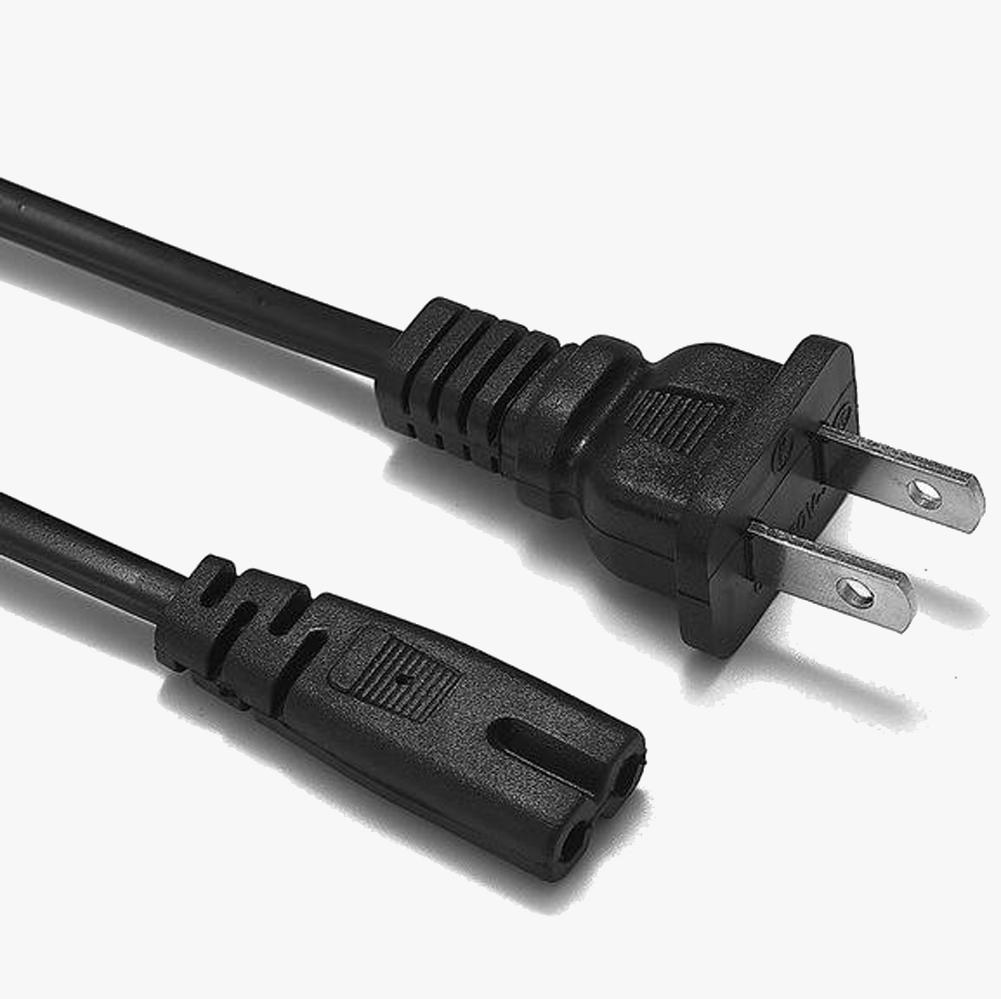 Power Lead Cable Cord Male AC to Female - 2m American US Figure 8 Plug