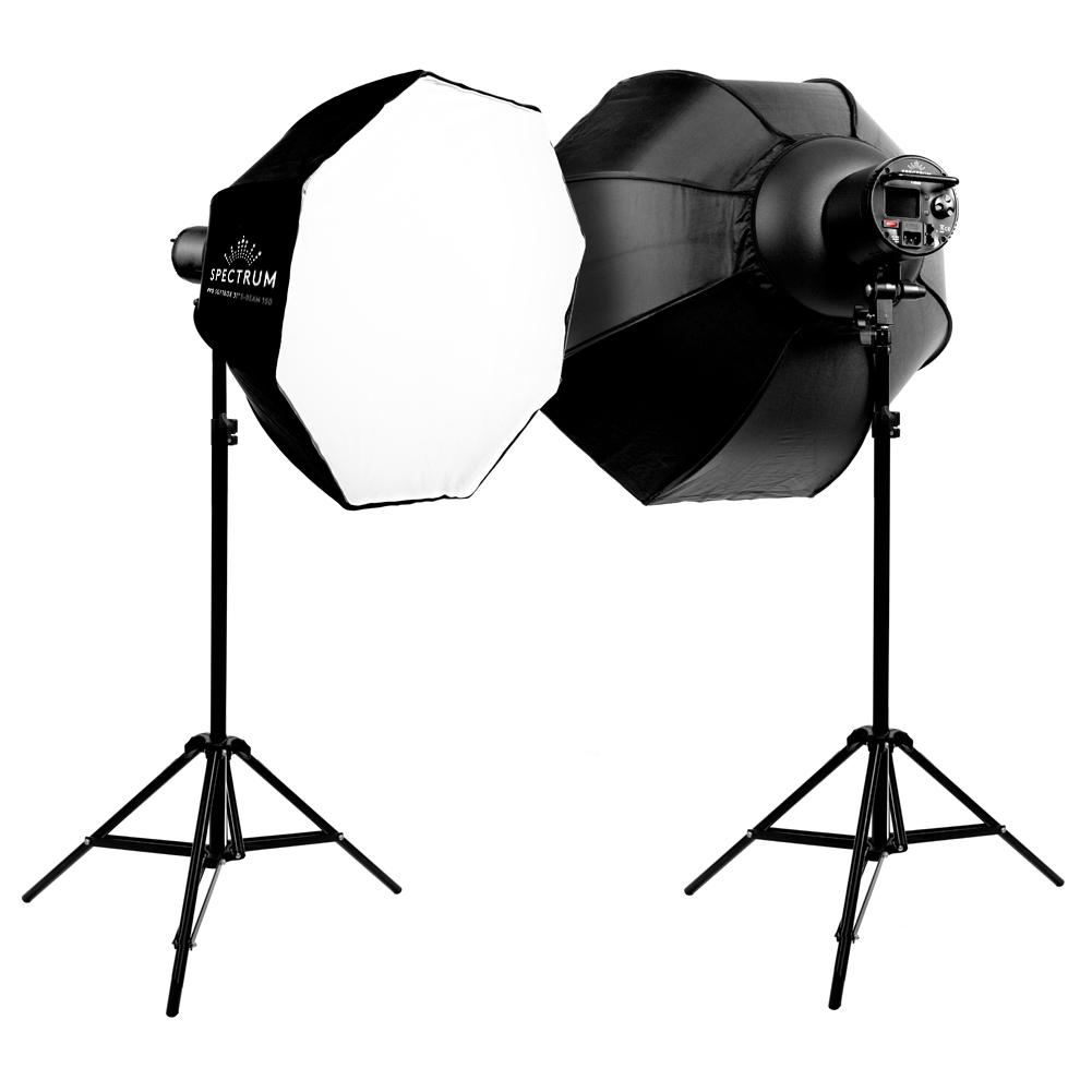 DUO 'S-Beam 150' LED Softbox Advanced Fashion Lookbook Lighting Kit - Spectrum-PRO