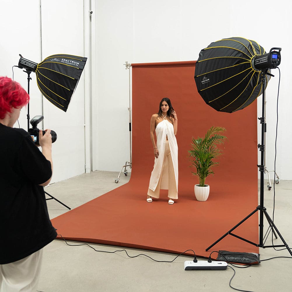 Spectrum Non-Reflective Full Paper Roll Backdrop (2.7 x 10M) - Warm Terracotta Brown