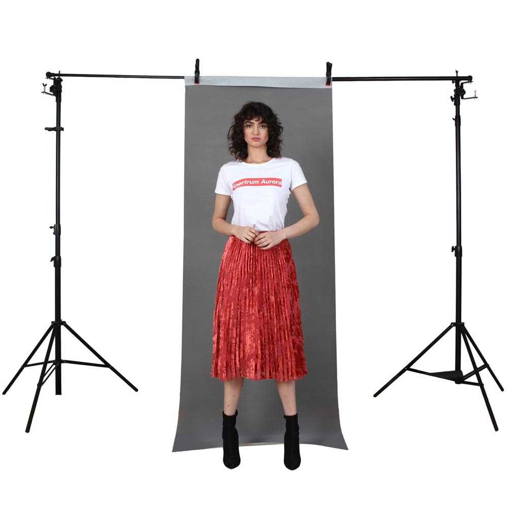 Grey 'Fotodrop' Synthetic Non-Woven Portrait Background 0.91m x 2.75m (Pegs and Backdrop Stand not included)