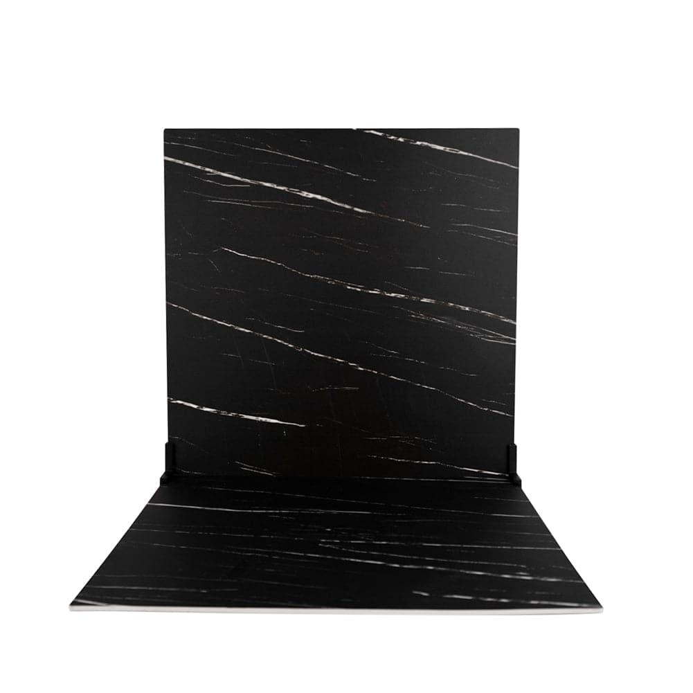 ProBoards Flat Lay Photography Rigid Black & White Marble Backdrop - Tamarama (60cm x 60cm)