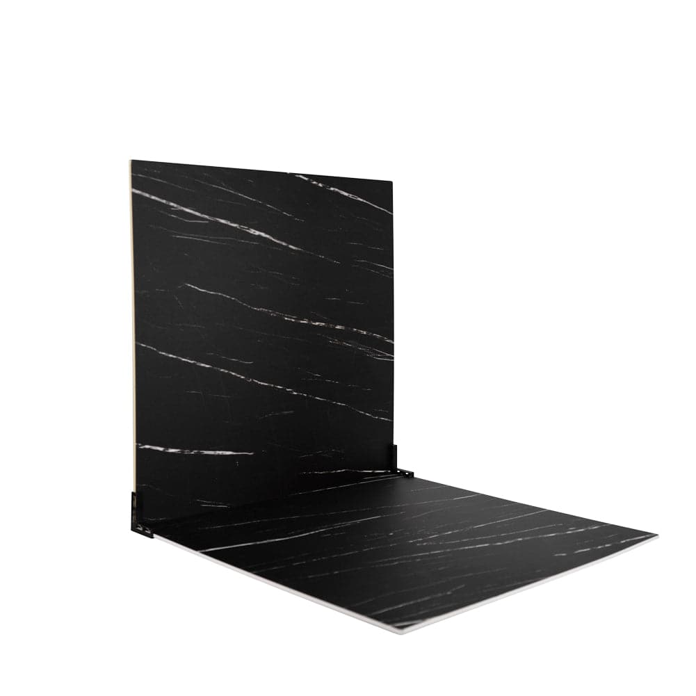 ProBoards Flat Lay Photography Rigid Black & White Marble Backdrop - Tamarama (60cm x 60cm)