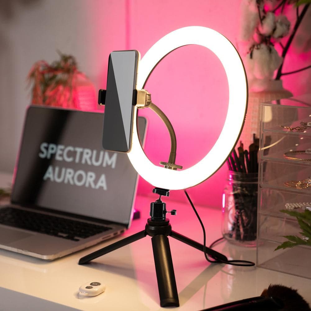 10" LED Ring Light Portable Zoom Meeting Desk RGB - Unicorn