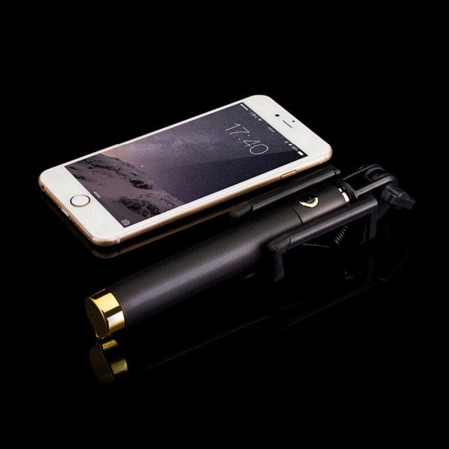 Universal Extendable Selfie Stick Monopod Tripod for Android/ iPhone (Gold)