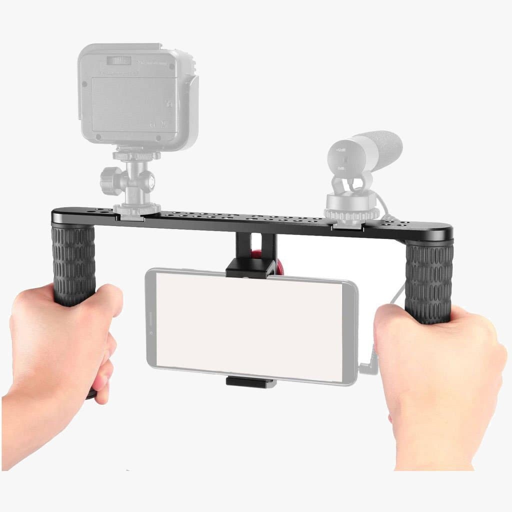 Universal Smartphone Metal Cage Photo Video Rig with Cold Shoe Mounts