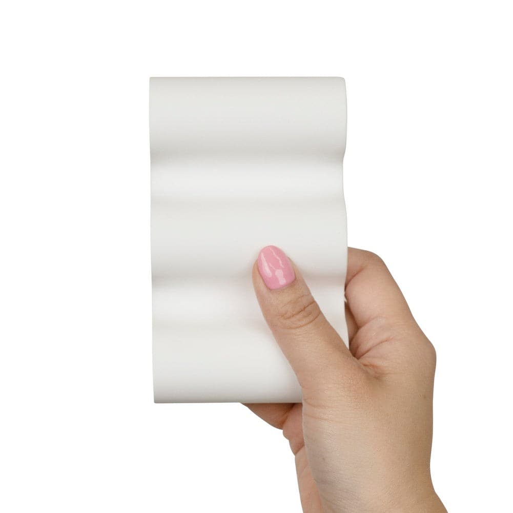 Wavy Tray Plaster Photography Styling Prop - White Dove