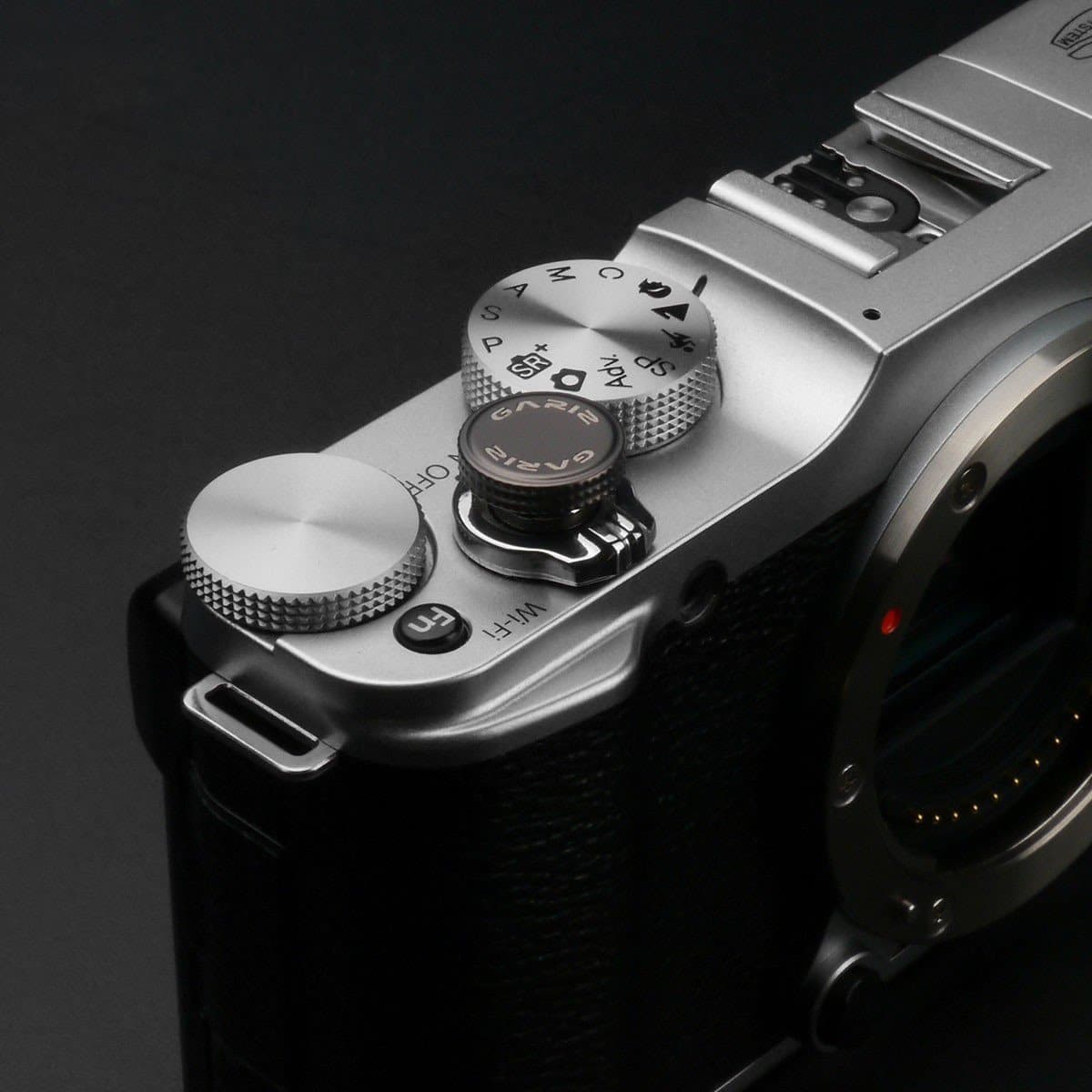 Gariz Sticker Type Soft Button Gunmetal XA-SB7 for Sony, Fuji, Canon, Nikon, Lumix, Leica
